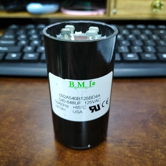 BMI Starting Capacitor 540-648UF rated for 125VAC suitable for electrical circuit applications