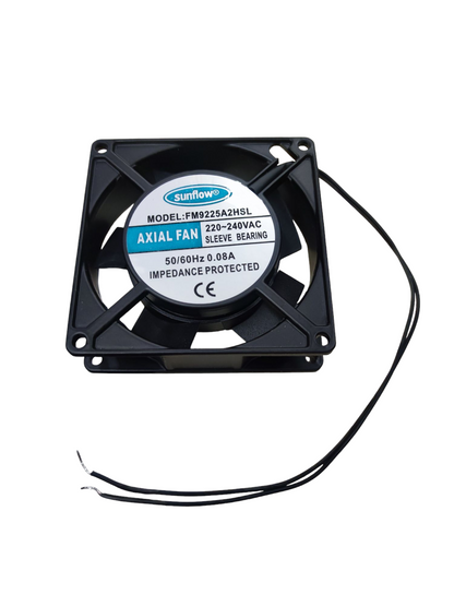 3x3 inch exhaust fan 220V axial model with black frame and wires from China