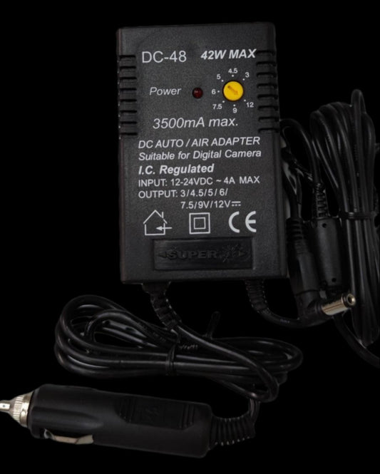 Grippes DC Automotive Adaptor power adapter with 42W max output for digital cameras
