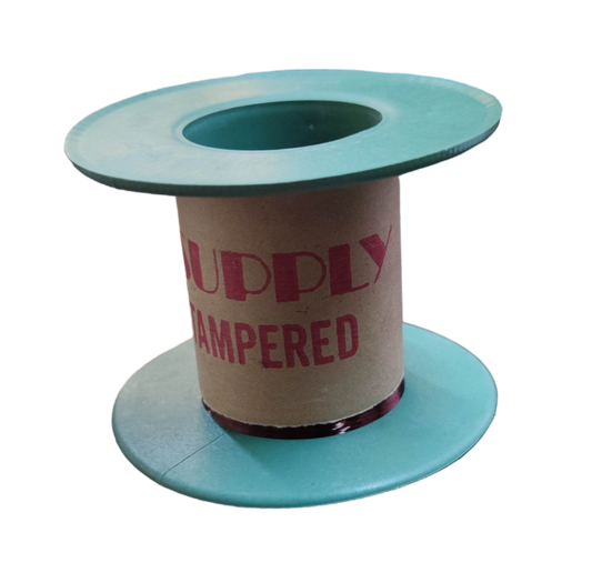 Philflex Magnet Wire AWG 10 - 50g on green plastic spool with cardboard core and copper winding
