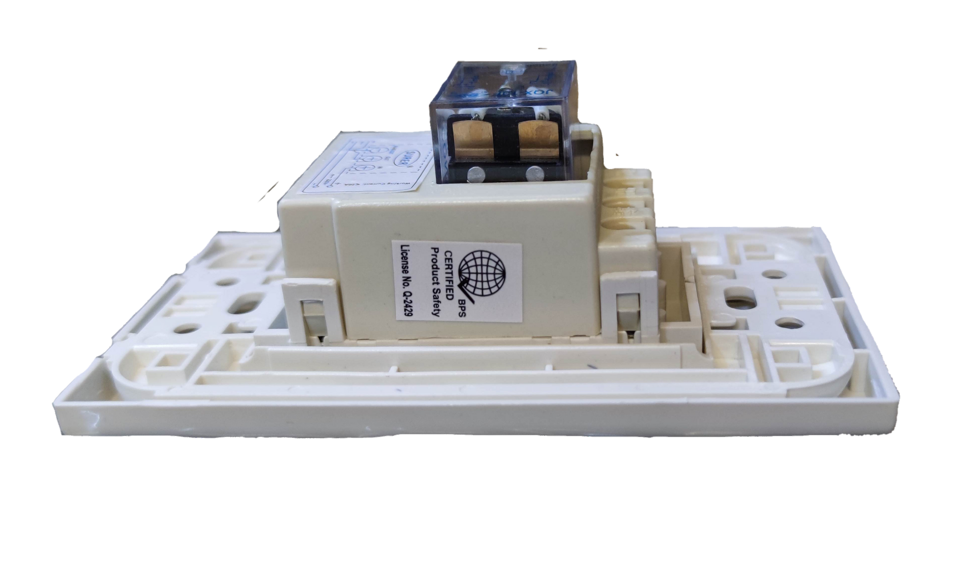Surer Key Switch Device 10A 250V power point switch with white plastic mounting base
