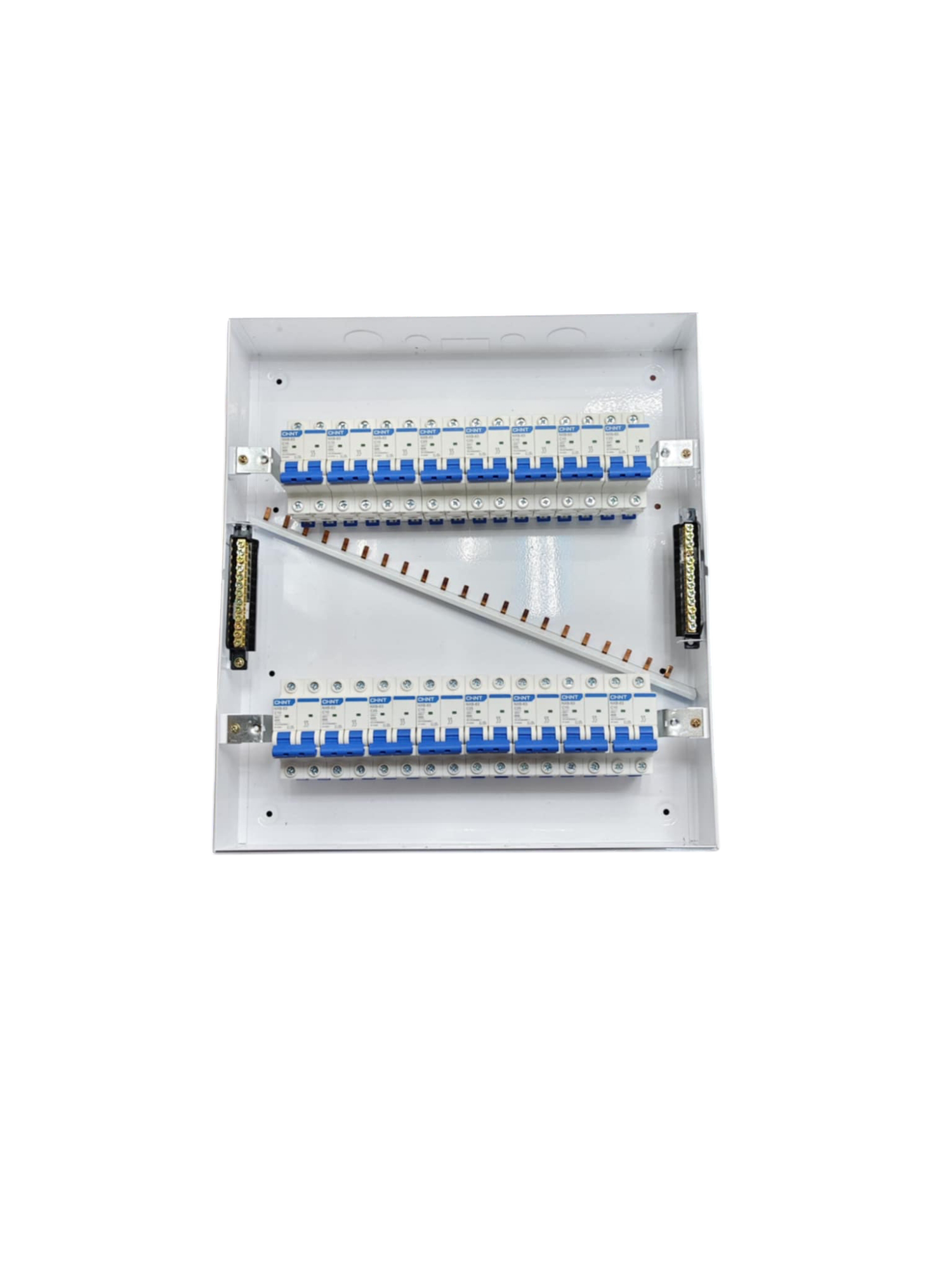 Surface Type Panel Box ZY with 15 Bus Bar electrical circuitry parts by Chint and ZY with multiple circuit breakers