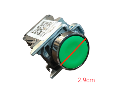 Schneider Switch Spring Return 2A 220V Green Normally Open push button switch with metal frame