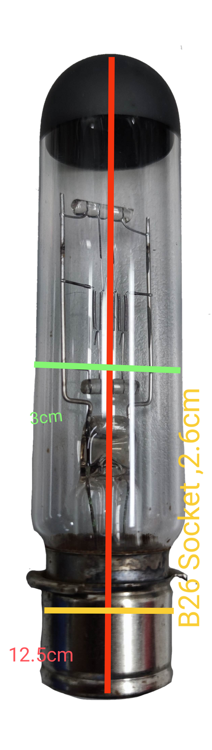 Sylvania 500W 120V B22 Projector Lamp in clear glass with B22 socket for bright lighting