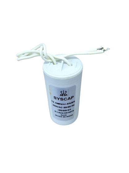 Syscap 250 VAC Running Capacitor with wiring for electrical circuit applications