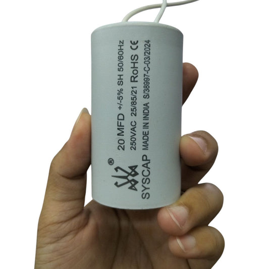 Syscap electrical capacitor for motors 20 MFD 250VAC  for electrical circuitry