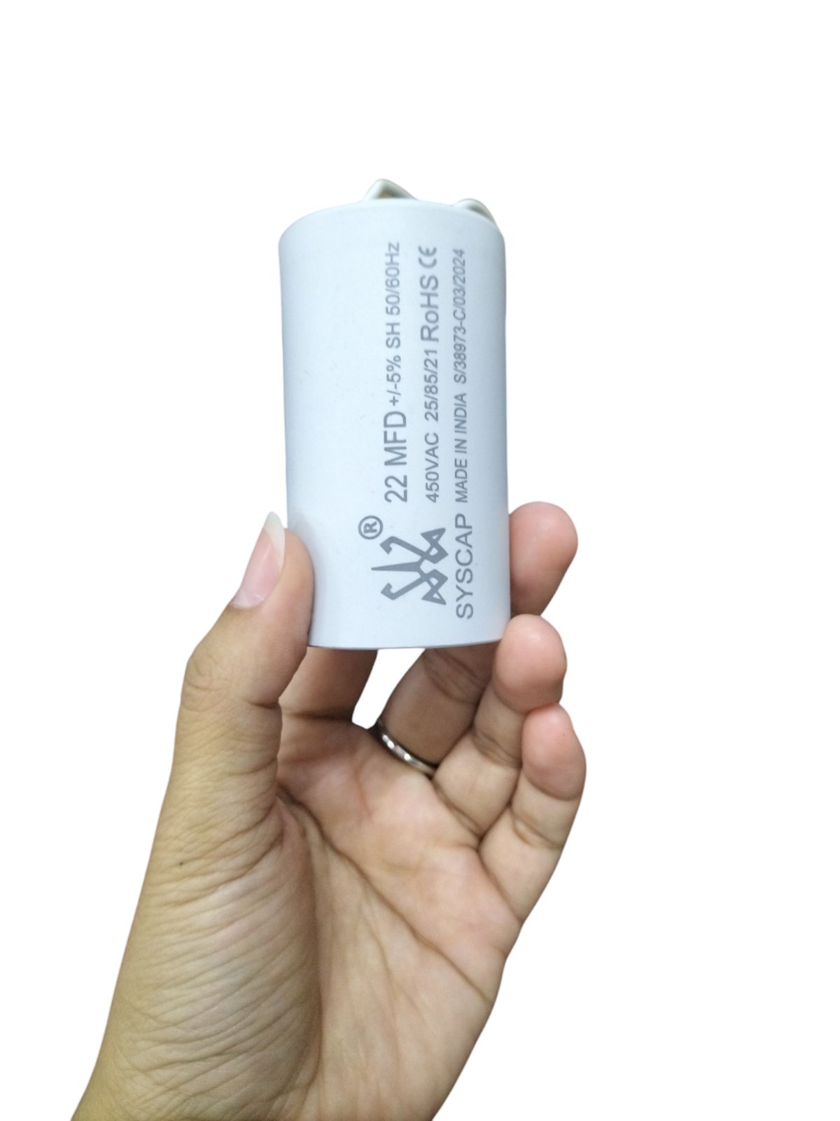 Syscap motor capacitor 22 MFD electrical component for circuit use