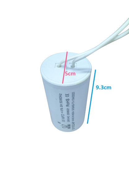 Syscap Motor Capacitor with 5cm diameter and 9.3cm height for electrical applications