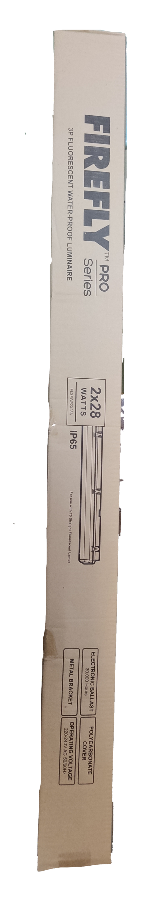 Firefly T5 2x28W IP65 casing with electronic ballast in protective packaging for lighting installation