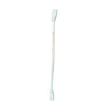 T5 AC cord connector end to end with white insulation for secure electrical connections