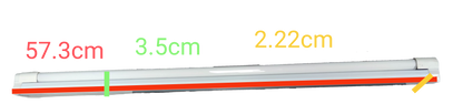 T5 colored fluorescent lamp 220V by Firefly & China showing length and diameter measurements