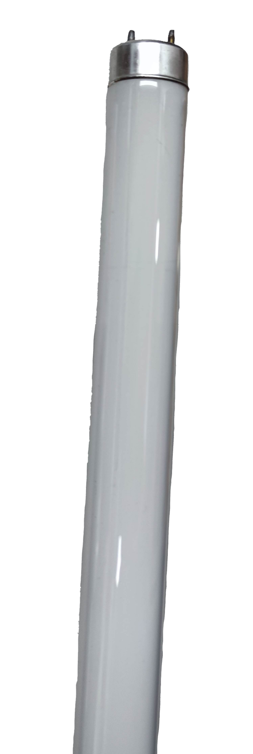 Irisram T8 36W industrial fluorescent lamp tube with metal end caps against black background