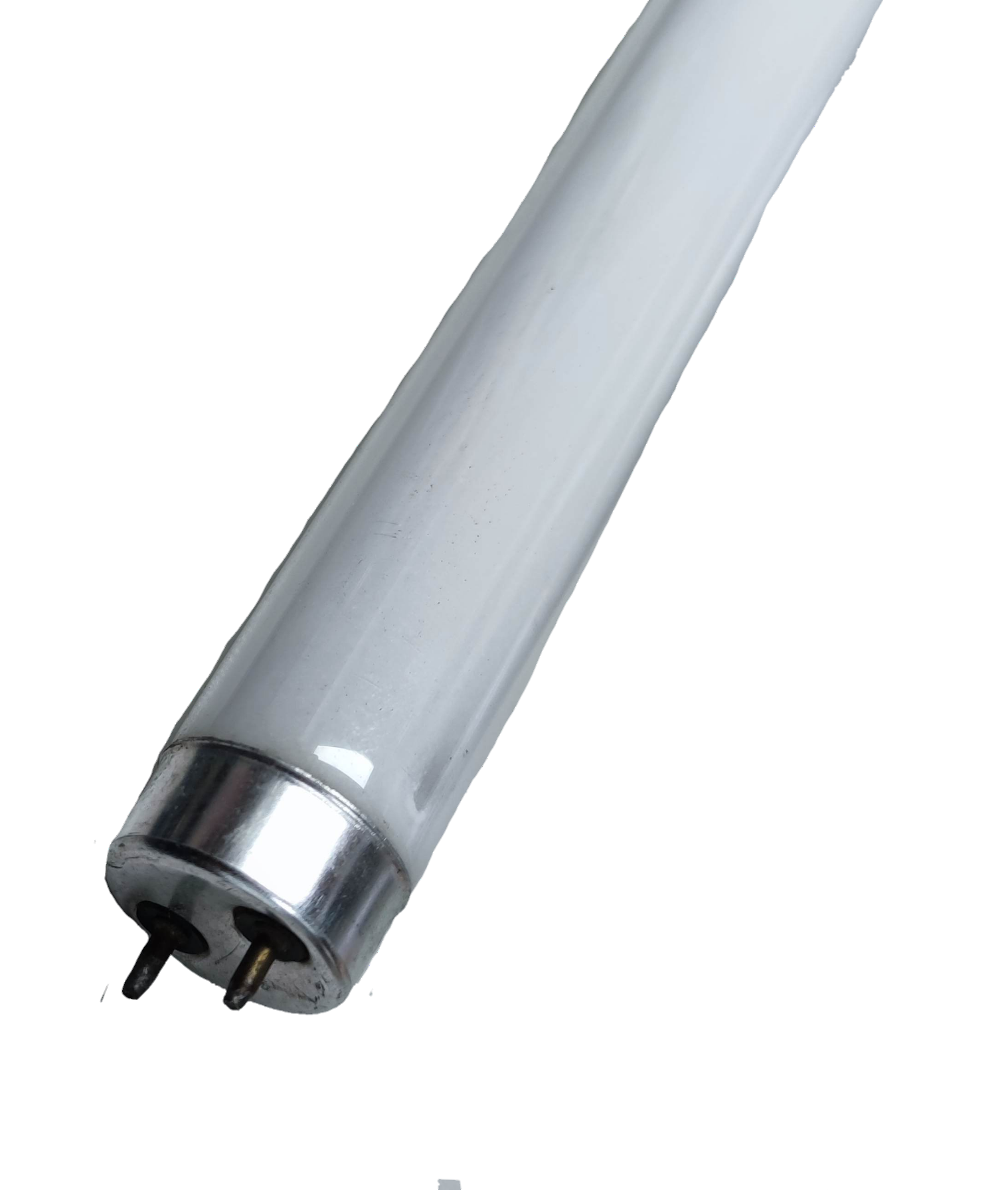 Irisram T8 36W industrial fluorescent lamp tube with metal pins on black background