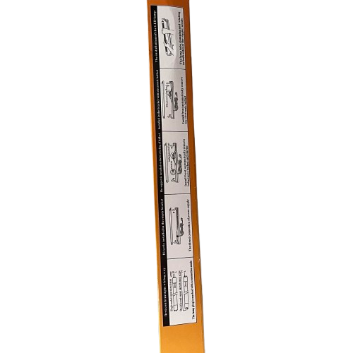 Shuta T8 LED Tube Light 18W Double Ended packaging showing installation instructions on orange background