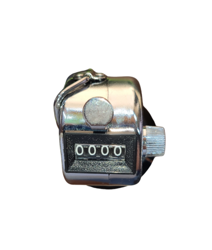 Silver Tactical Counter 4 Digits handheld mechanical tally clicker for gameplay accessories