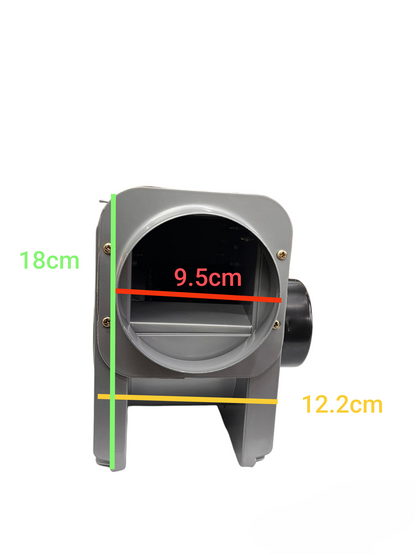Tailee suction fan blower fan exhaust fan with compact gray housing and measured dimensions