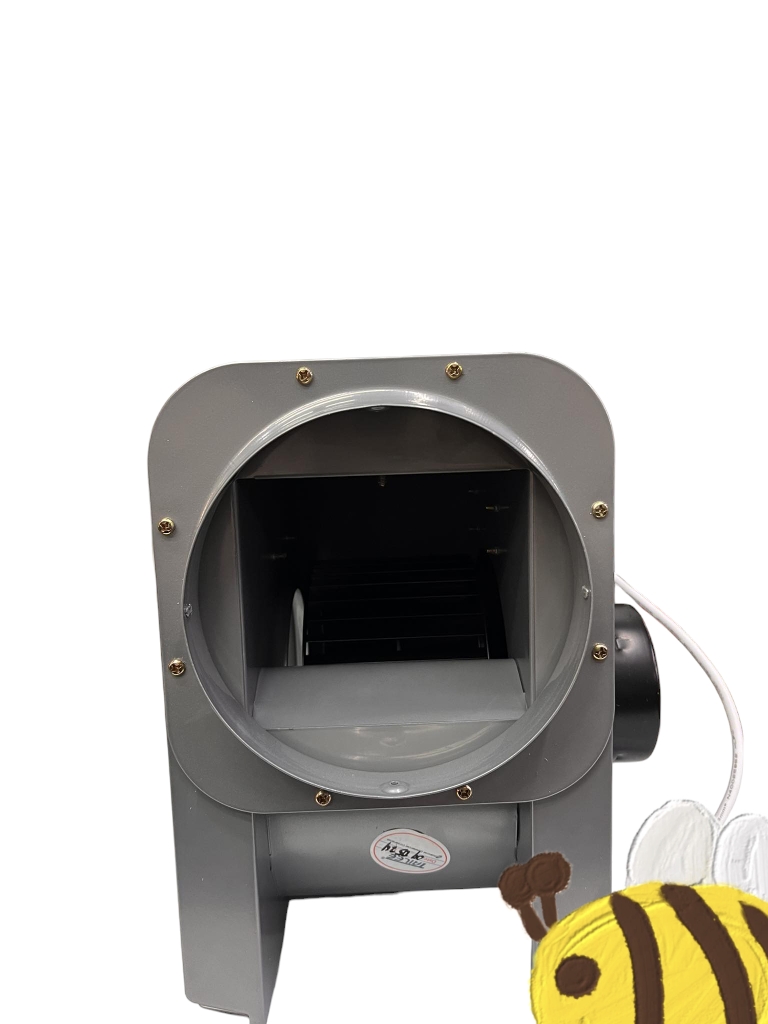 Tailee gray metal Suction Fan or Blower Fan exhaust fan with round vent and white power cord