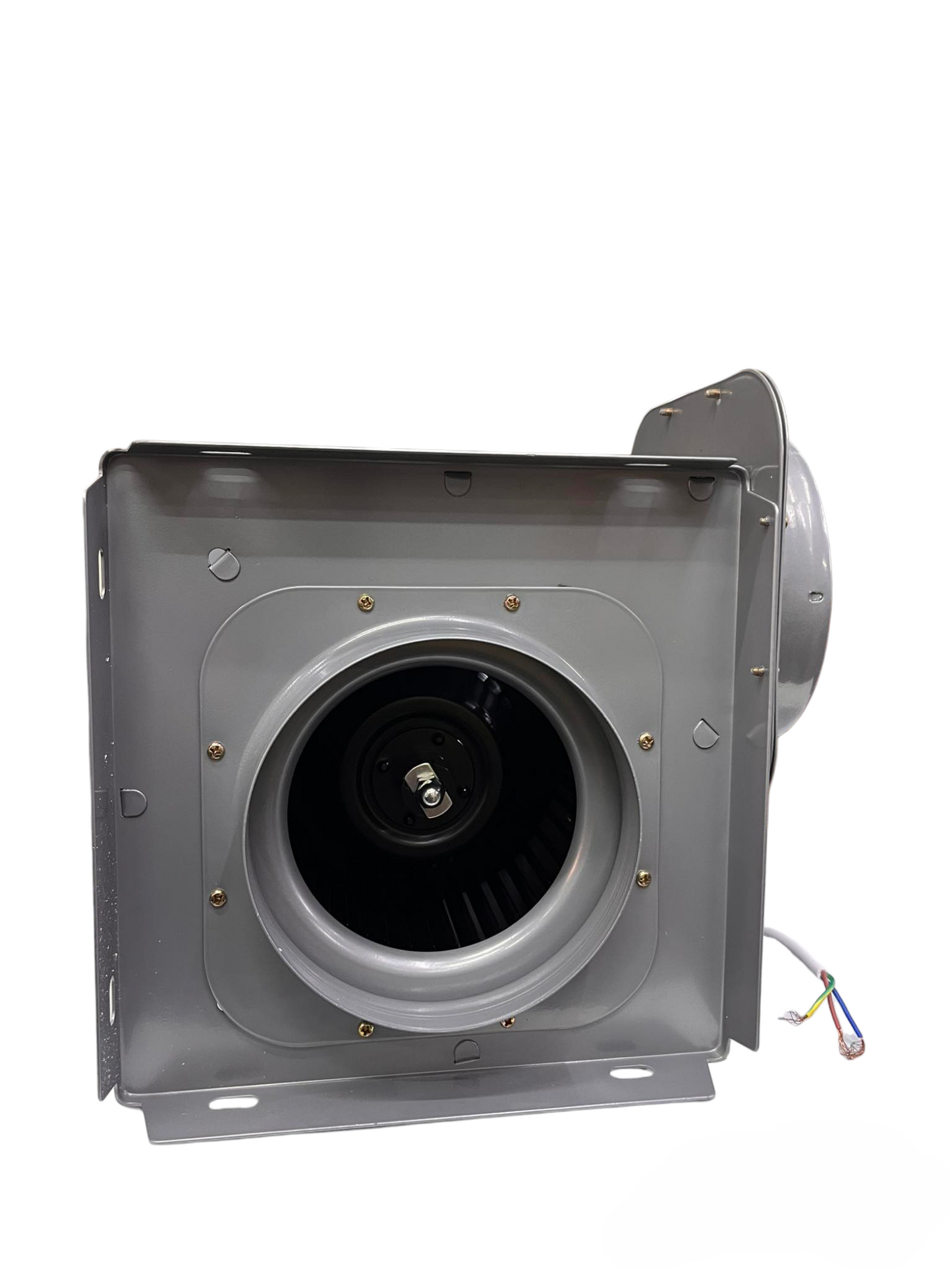 Tailee gray industrial suction fan or blower fan exhaust unit with metal housing and wiring