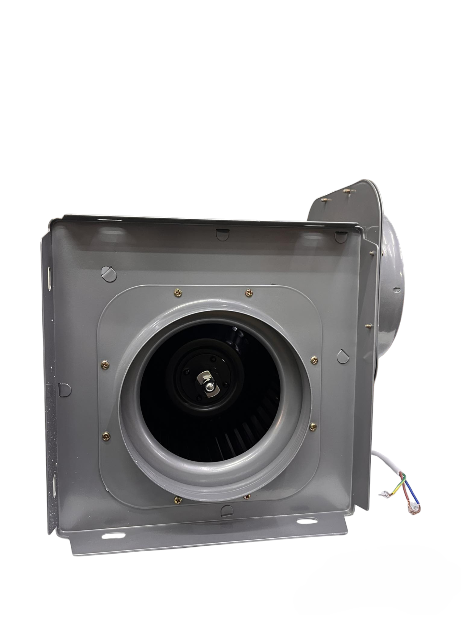 Tailee gray industrial suction fan or blower fan exhaust unit with metal housing and wiring
