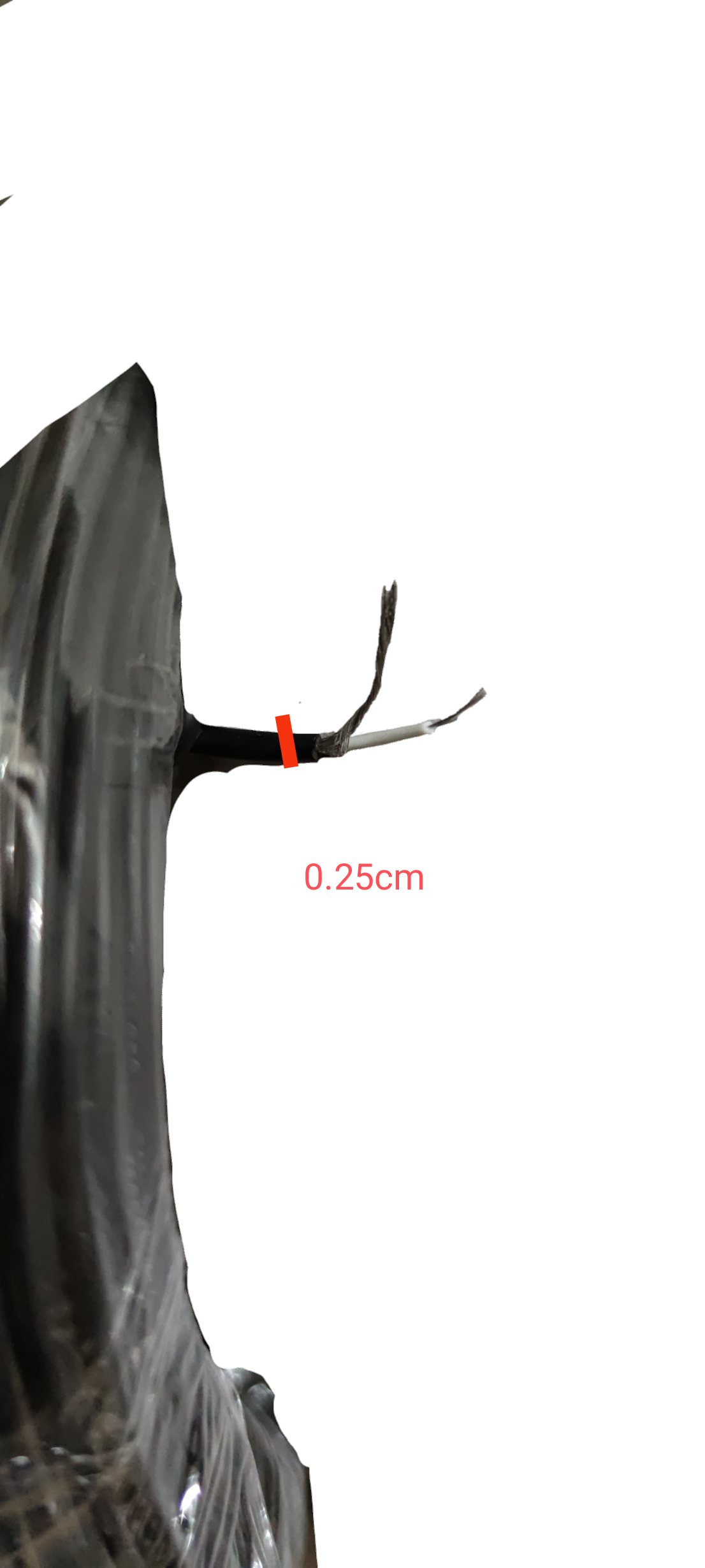 100 meter electrical wire Taiwan by Electx Electrical Supply showing close-up of wire end and insulation