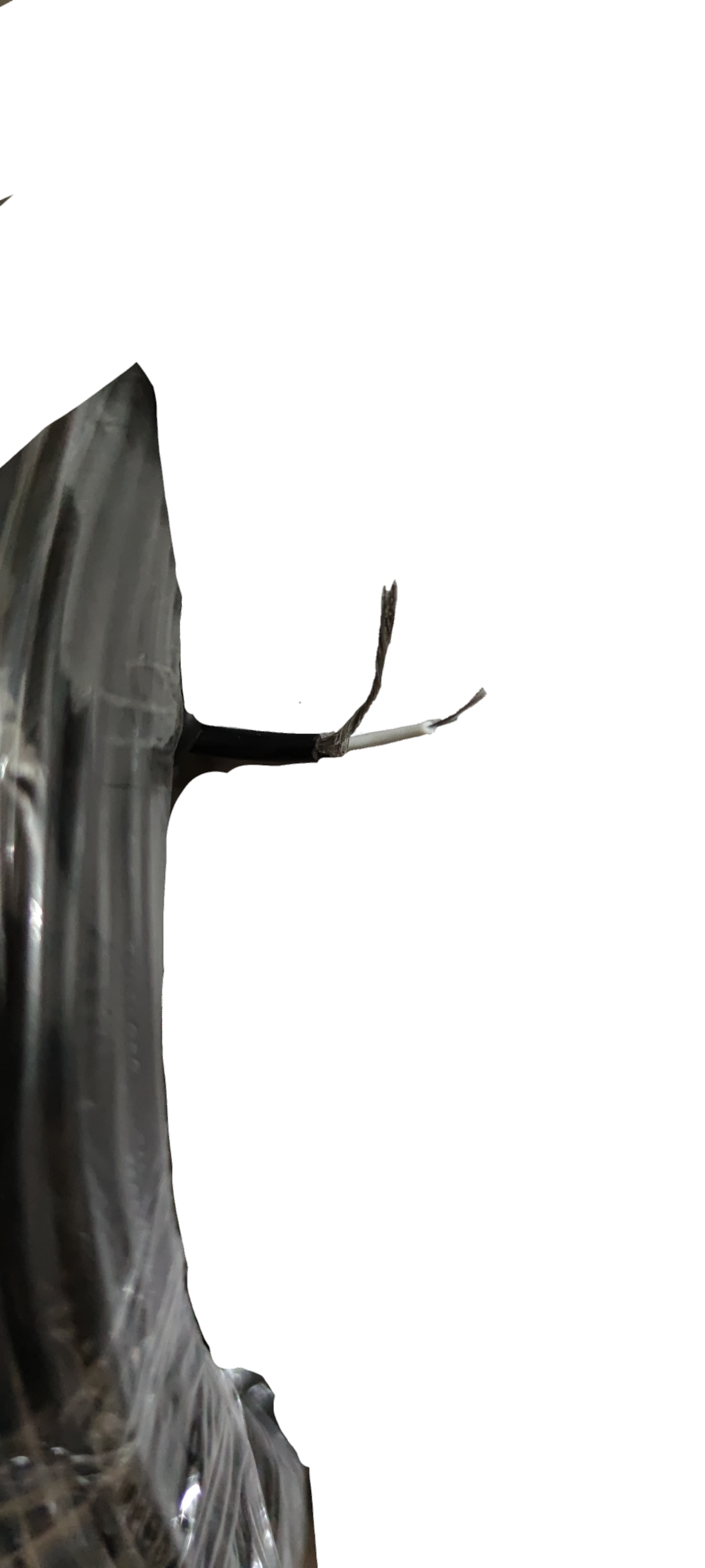 Electx Electrical Supply 100 meter electrical wire Taiwan coiled with exposed copper ends on black background