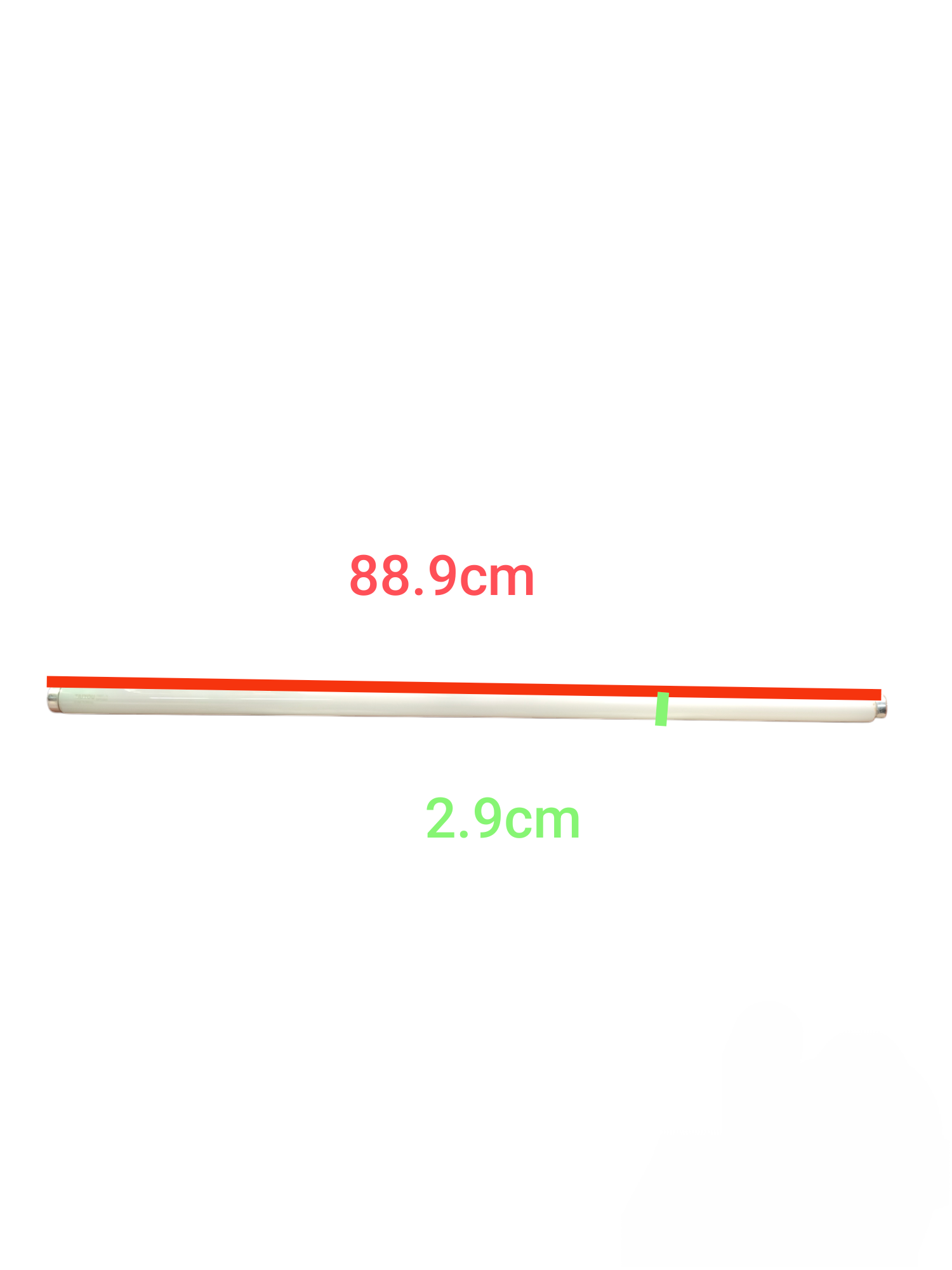 Taiyou 30W T10 Fluorescent Tube Daylight measuring 88.9 cm length and 2.9 cm diameter