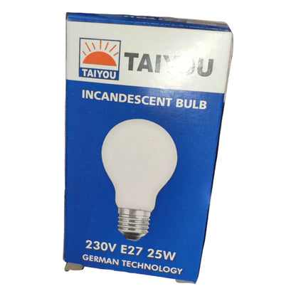 Taiyou 25W Incandescent Lamp E27 220V Classic 25W Bulb 3Pcs per Order