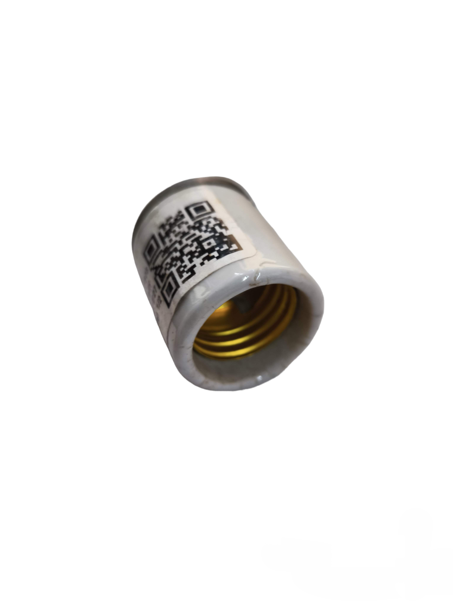 Taiyou porcelain E27 conduit socket with white ceramic body and metal interior threading for lighting installation
