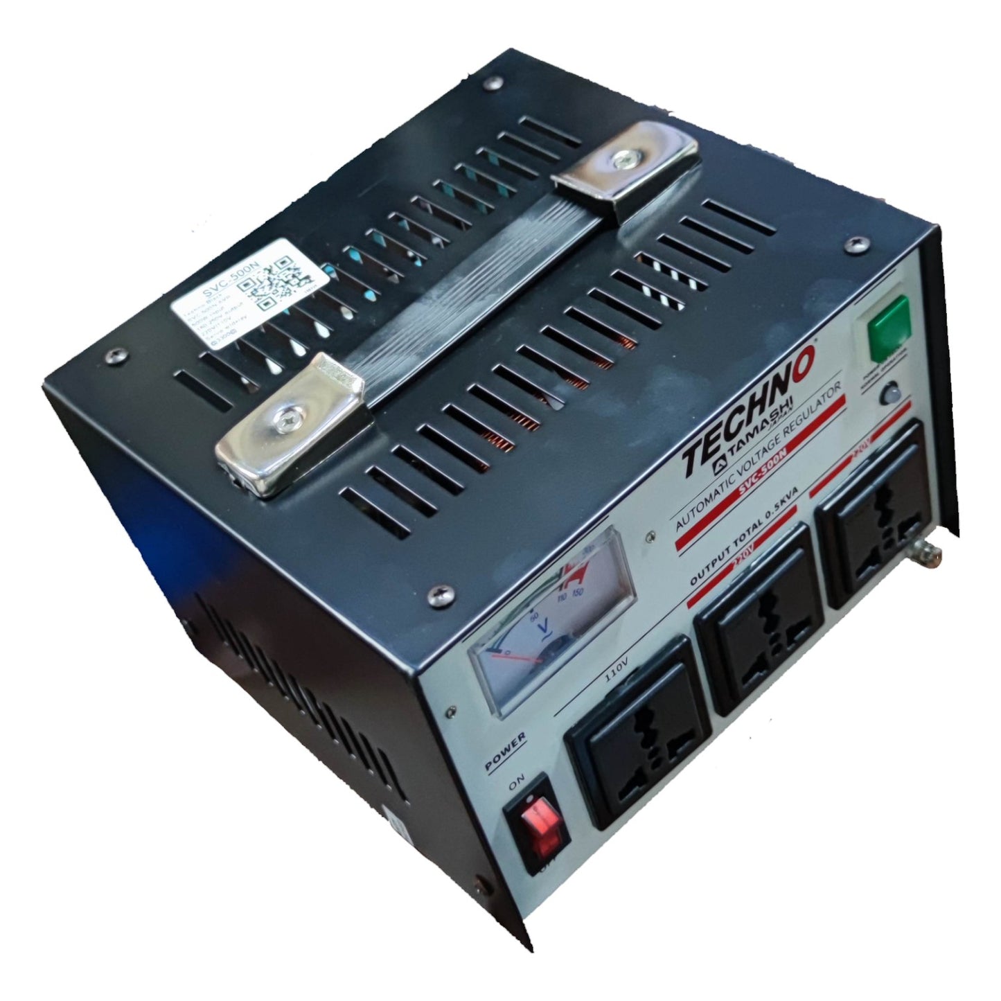 Techno Tamashi 500W AVR Servo Motor 220V Input 220V/110V Output, 500VA SVC-500N Automatic Voltage Regulator