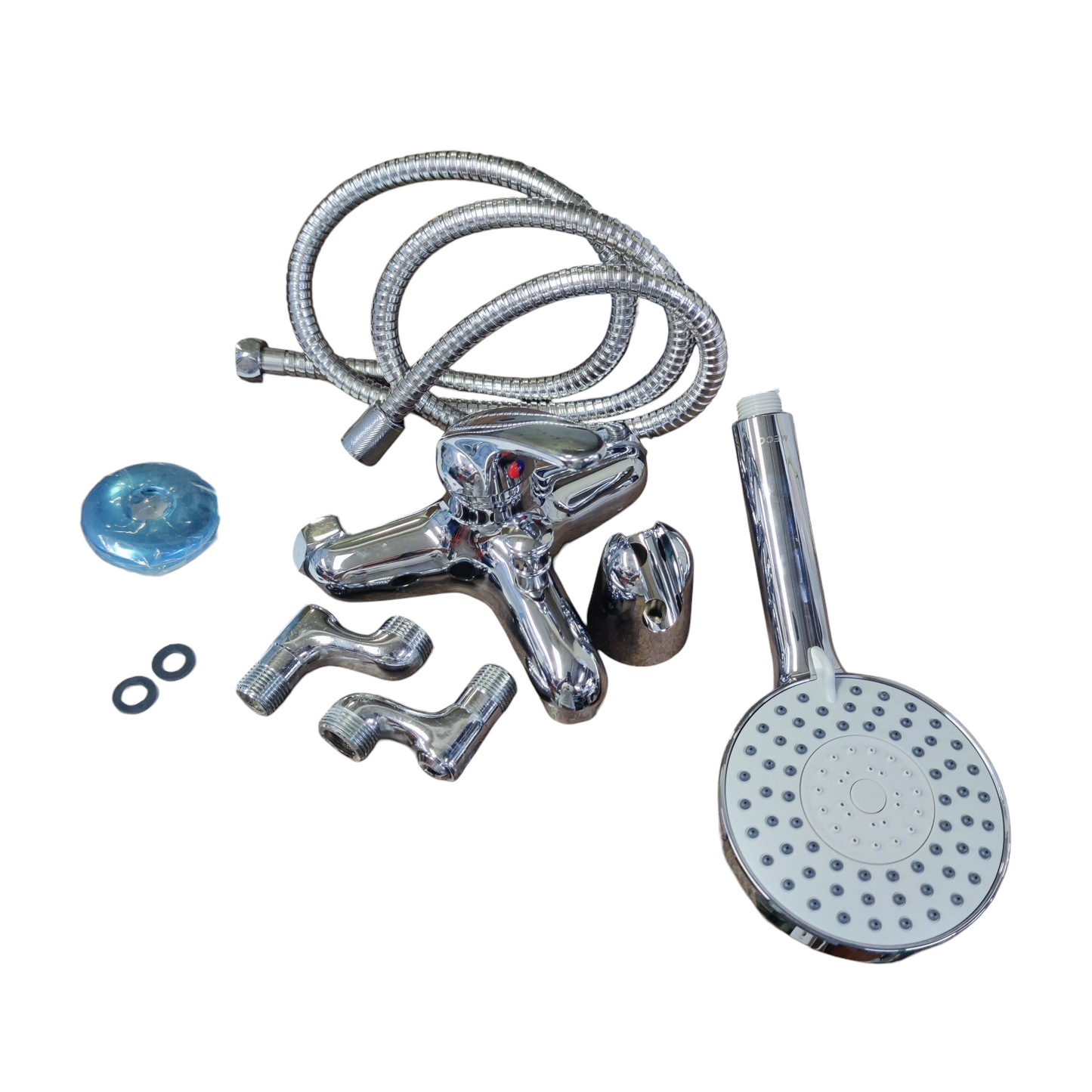 Meco bath mixer with Telephone Shower Head A-320N chrome finish and flexible hose included