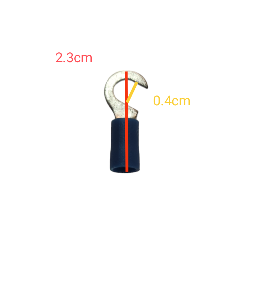 China made Terminal Lugs Hook Type electrical connector with blue insulated sleeve