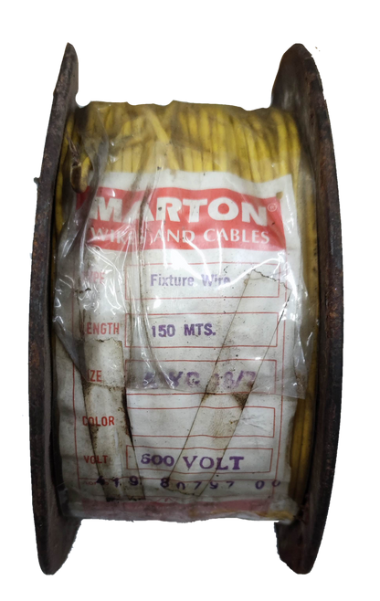 ACME & MARTON TF Wire 18 0.75mm Stranded yellow electrical wire spool 150 meters length