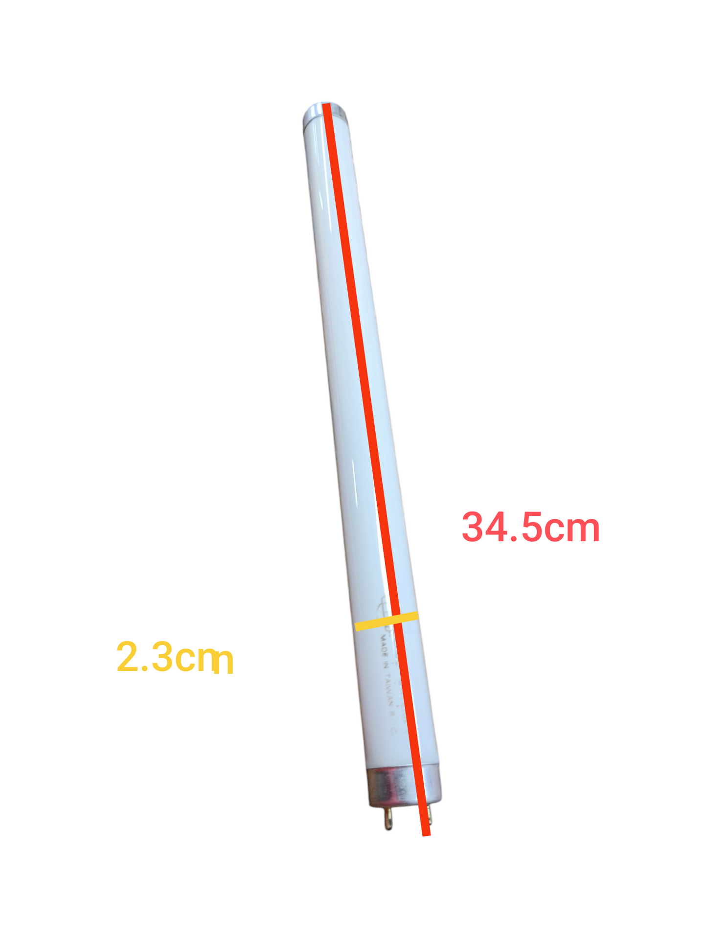TFC 10W Fluorescent Tube Daylight T8 with 34.5 cm length and 2.3 cm diameter for bright lighting