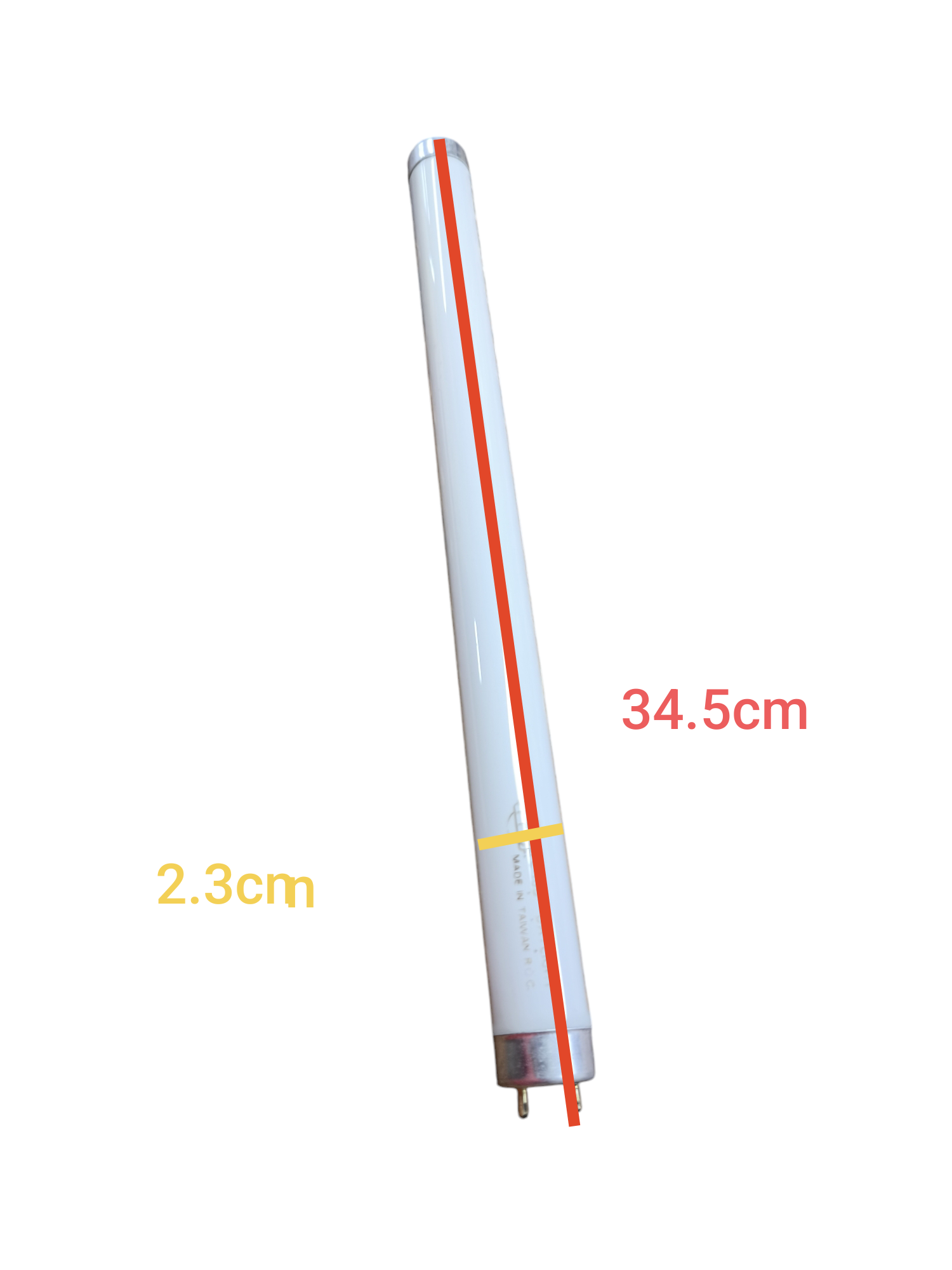 TFC 10W Fluorescent Tube Daylight T8 with 34.5 cm length and 2.3 cm diameter for bright lighting