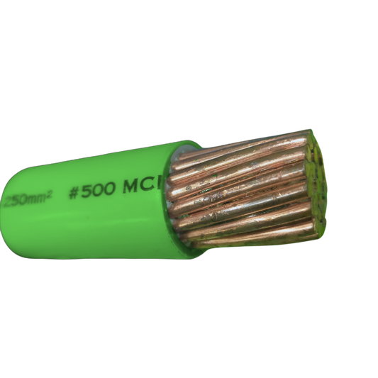 Phelps Dodge 500 MCM THHN and wires in green color for electrical wiring applications