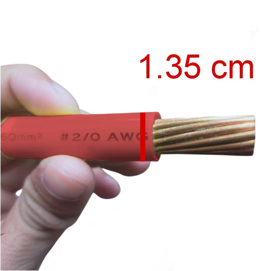 Phelps Dodge THHN and wires in red color with a #2/0 AWG gauge for electrical installations