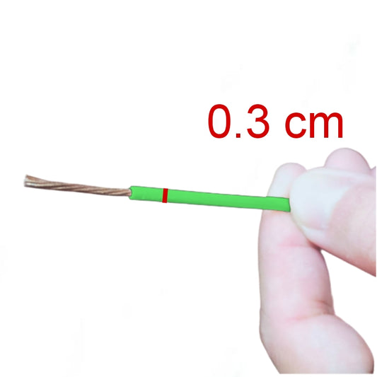 Royu THHN AWG 14 Stranded - Green wire held between fingers for scale and detail