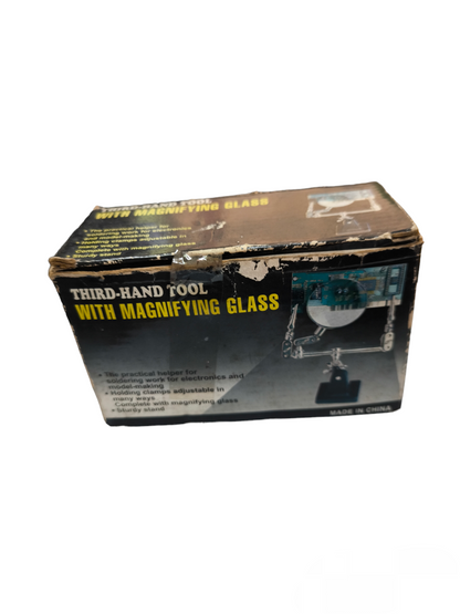 Third Hand Tool with Magnifying Glass in original packaging for precision soldering and electronics work