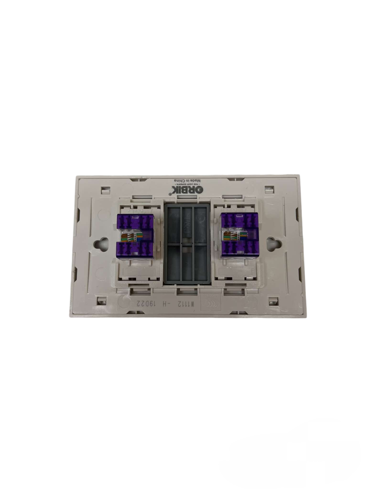 T&J 2 Gang Telephone and Cat6 Outlet with Plate for seamless network and phone connectivity