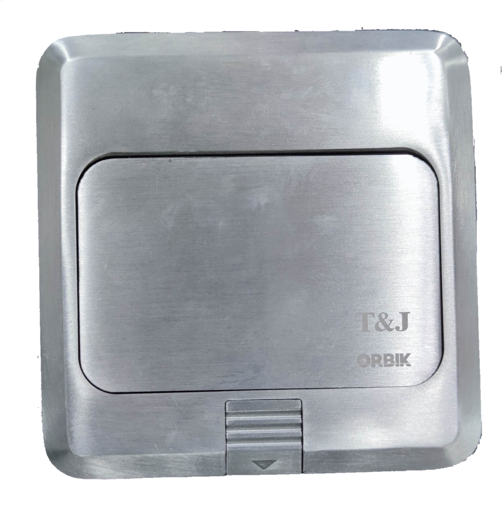 T&J Pop up LAN and HDMI Outlet in brushed metal finish for power points and switches