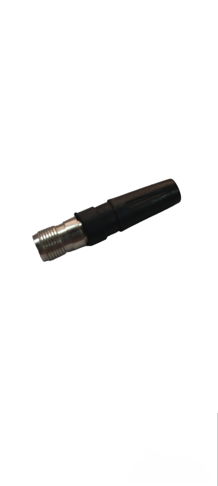 TNC Plug Connector for Coaxial Cable with metal threading and black insulated grip from China