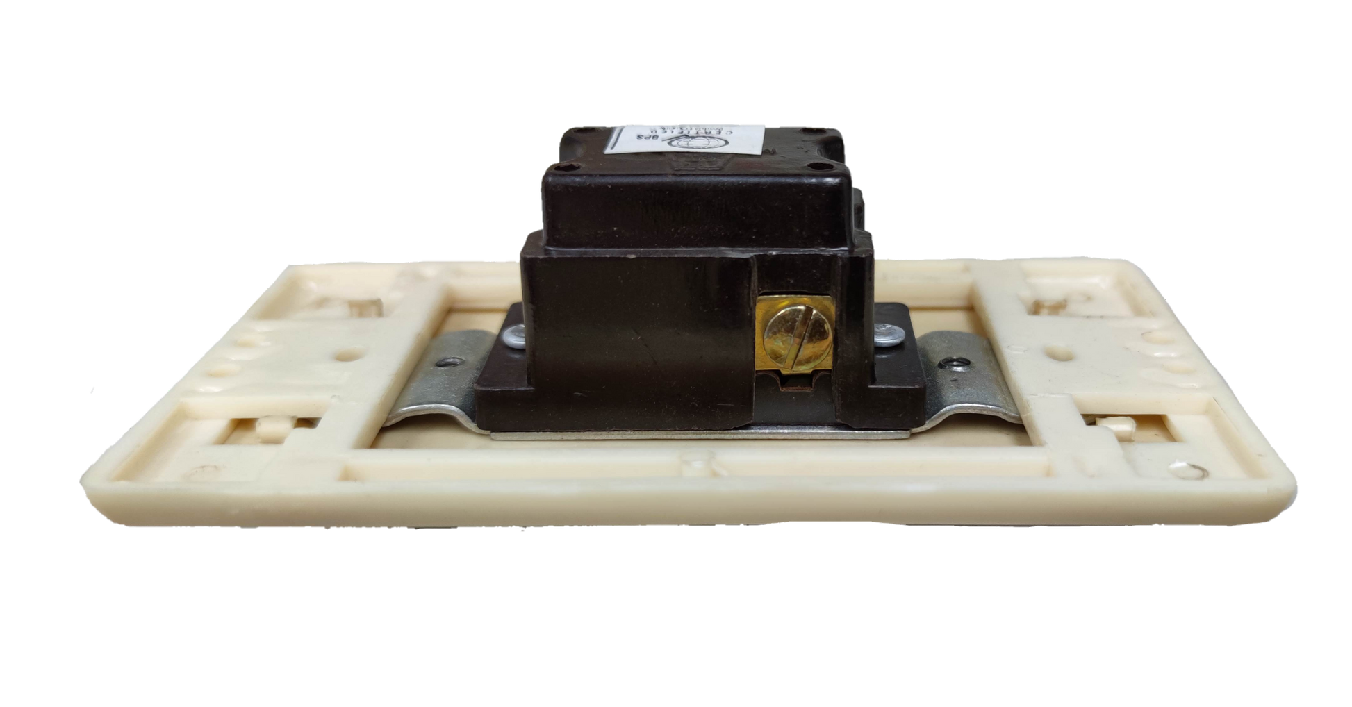 Kopez toggle light switch for home with rectangular base and black toggle on a white plate