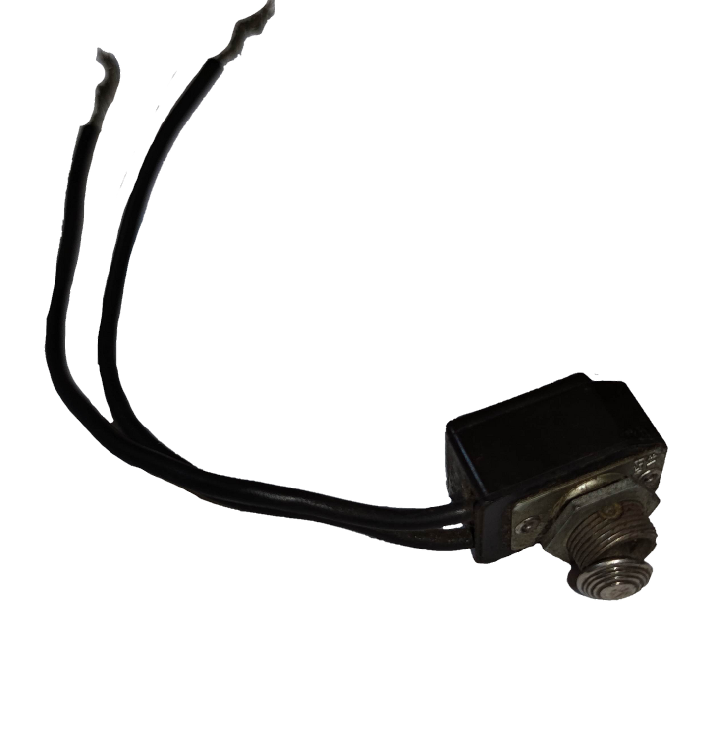 Toggle Switch 4A 250V USA with black casing and attached wires for electrical connections