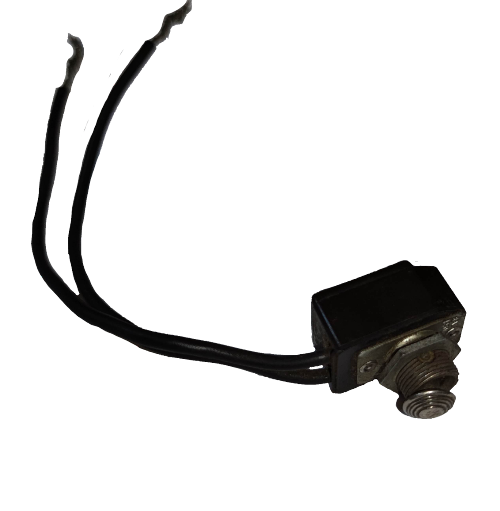 Toggle Switch 4A 250V USA with black casing and attached wires for electrical connections