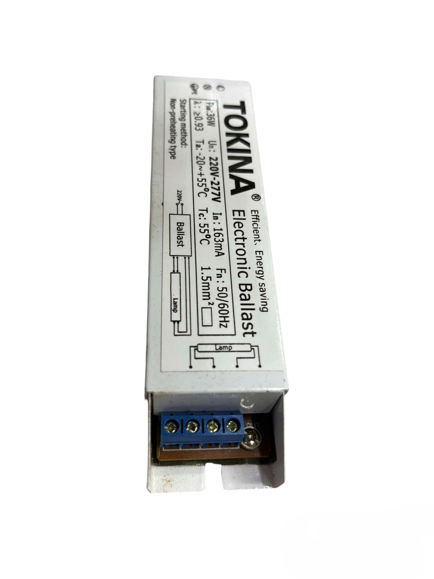 Tokina 1x36W Electronic Ballast 220V for energy-saving lighting installation and accessories