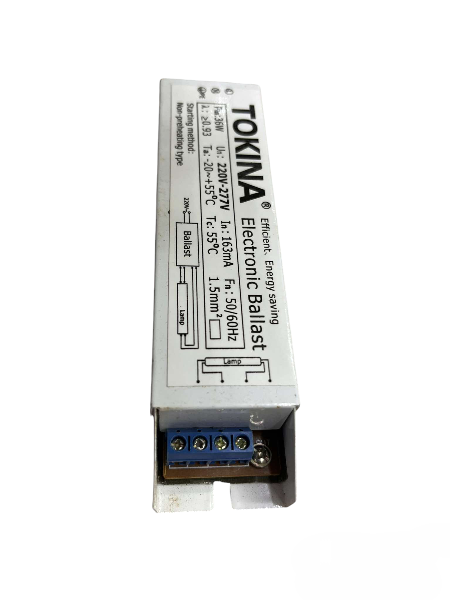 Tokina 1x36W Electronic Ballast 220V for energy-saving lighting installation and accessories