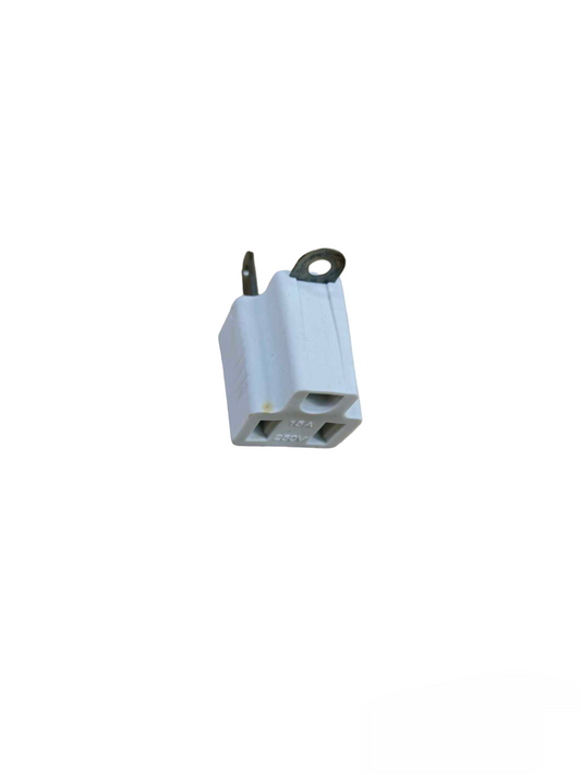 Tokina white Three Prong Plug Adapter 10A 250V travel adapter and converter
