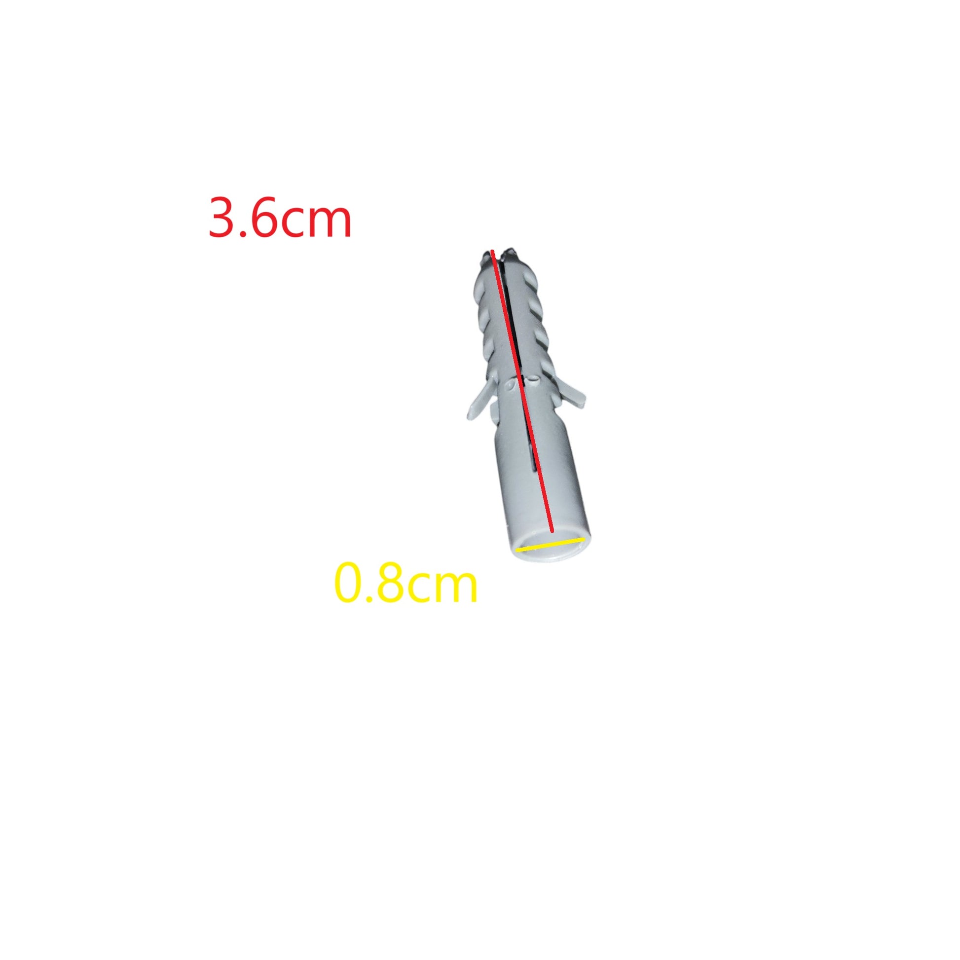 China construction wall plug anchor Tox 8 3.6cm x 0.8cm gray plastic expansion plug for screw fixing