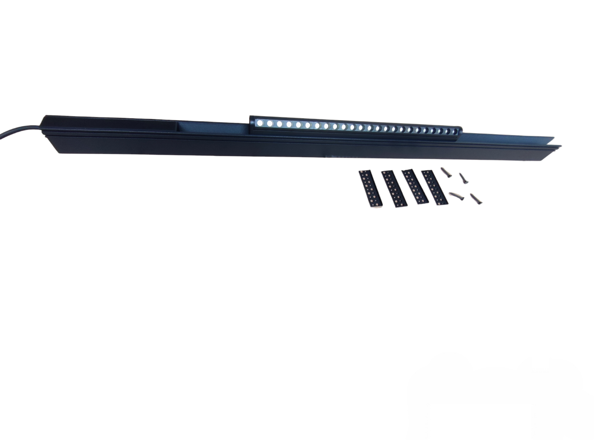 ILLUMIQ TERRA black Track Light 1 Meter 50mm with 24W LED strip and mounting accessories