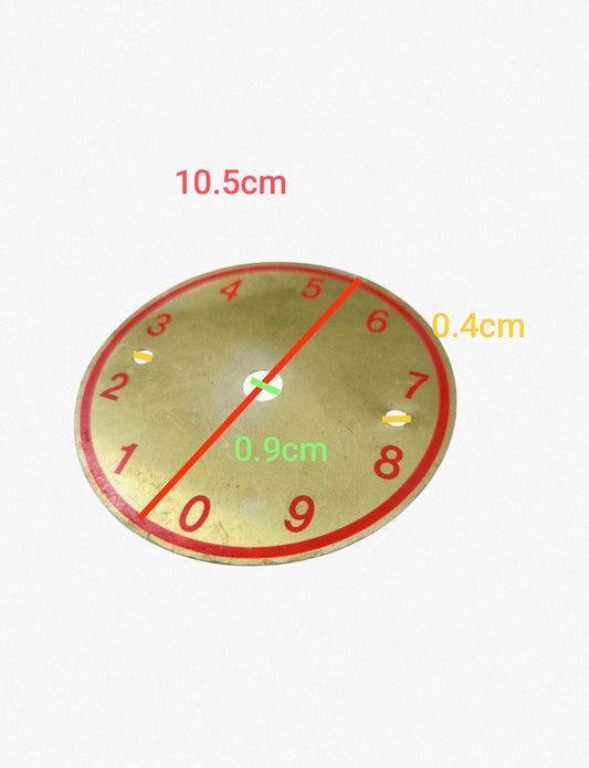 Transformer Controller Plate 0-9 Round metal plate with red numbers and measurement markings